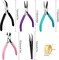 4Pcs Jewelry Pliers Set Jewelry Making Pliers Tools Kit Include Jewelry Making Needle Nose Chain Nose Round Bent Pliers Wire Cutter for Bracelet Beading DIY Craft Jewelry Making Supplies